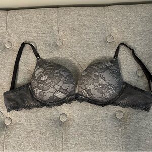 Lace Underwire Bra - Black